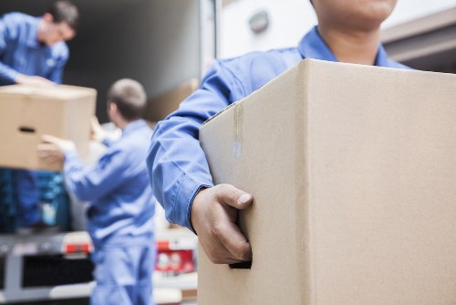 Removal van and storage boxes in Richmond