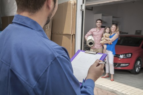 Packed Richmond storage unit with organized boxes and protected belongings