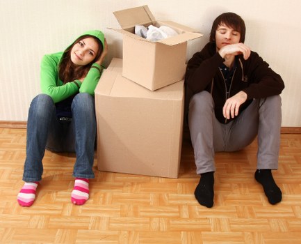 Packed household items ready for removals in Richmond