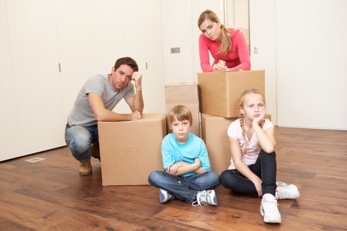 Professional man and van in Richmond transporting boxes and household items