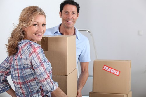 Professional movers handling furniture during a local Richmond relocation